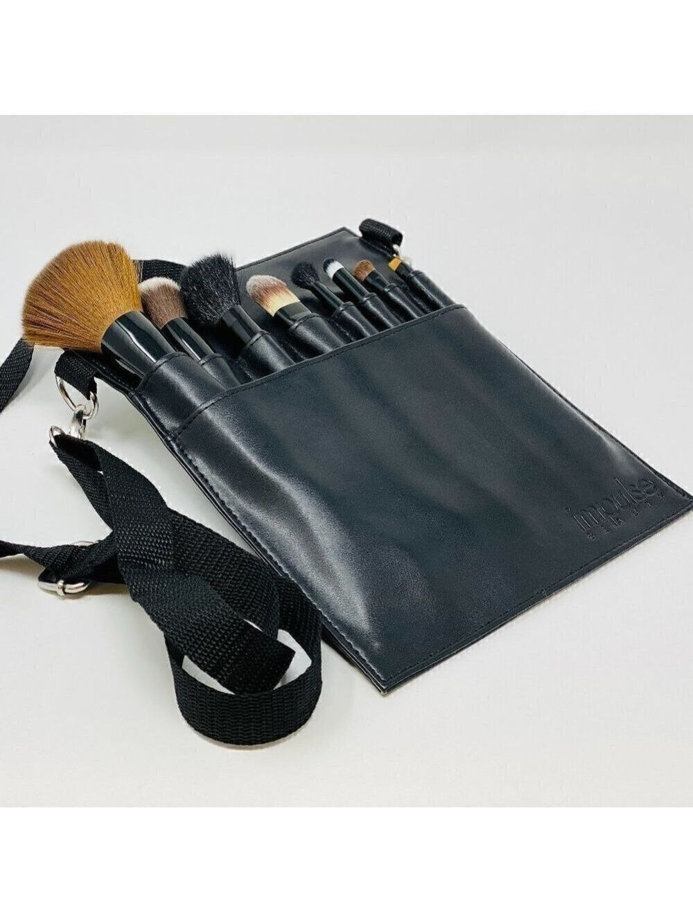 5- Vegan  Leather Make up brush shoulder bags NEW